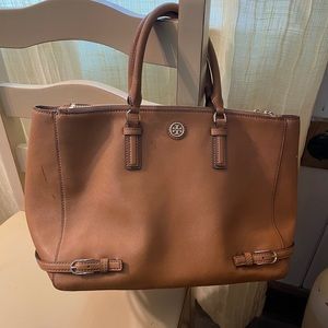 Tory Burch Tan Saffiano Leather Satchel